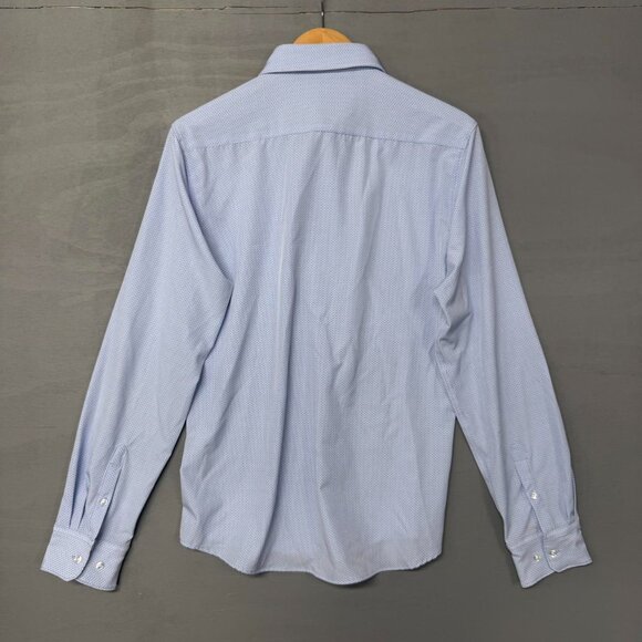 Denim and Flower Ricky Singh Blue Stretch Comfort Flip Cuff Shirt Medium - Picture 3 of 4